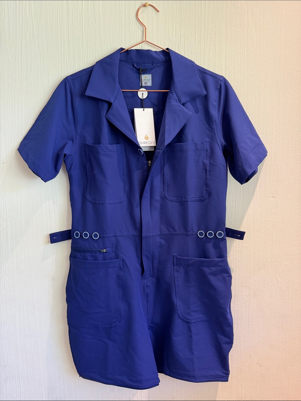 Shredly short sleeve romper - medium - NWT